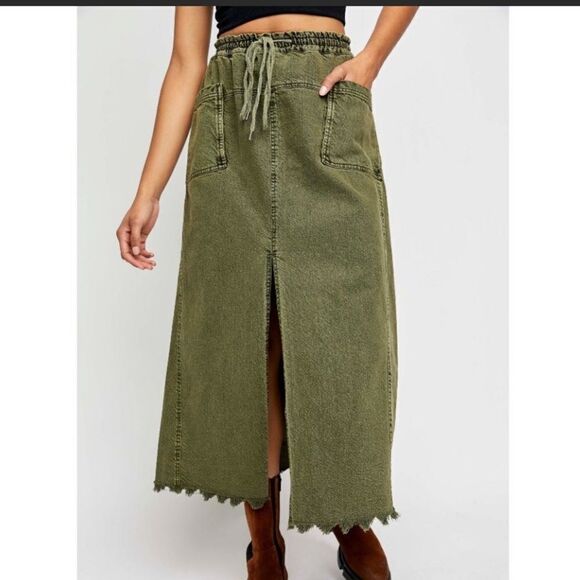 New Free People Woke Up Like this Maxi Skirt - Picture 1 of 9